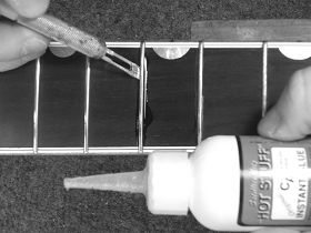 Superglue Frets in Place